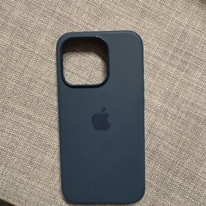Apple Blue Silicone iPhone 15 Pro Case